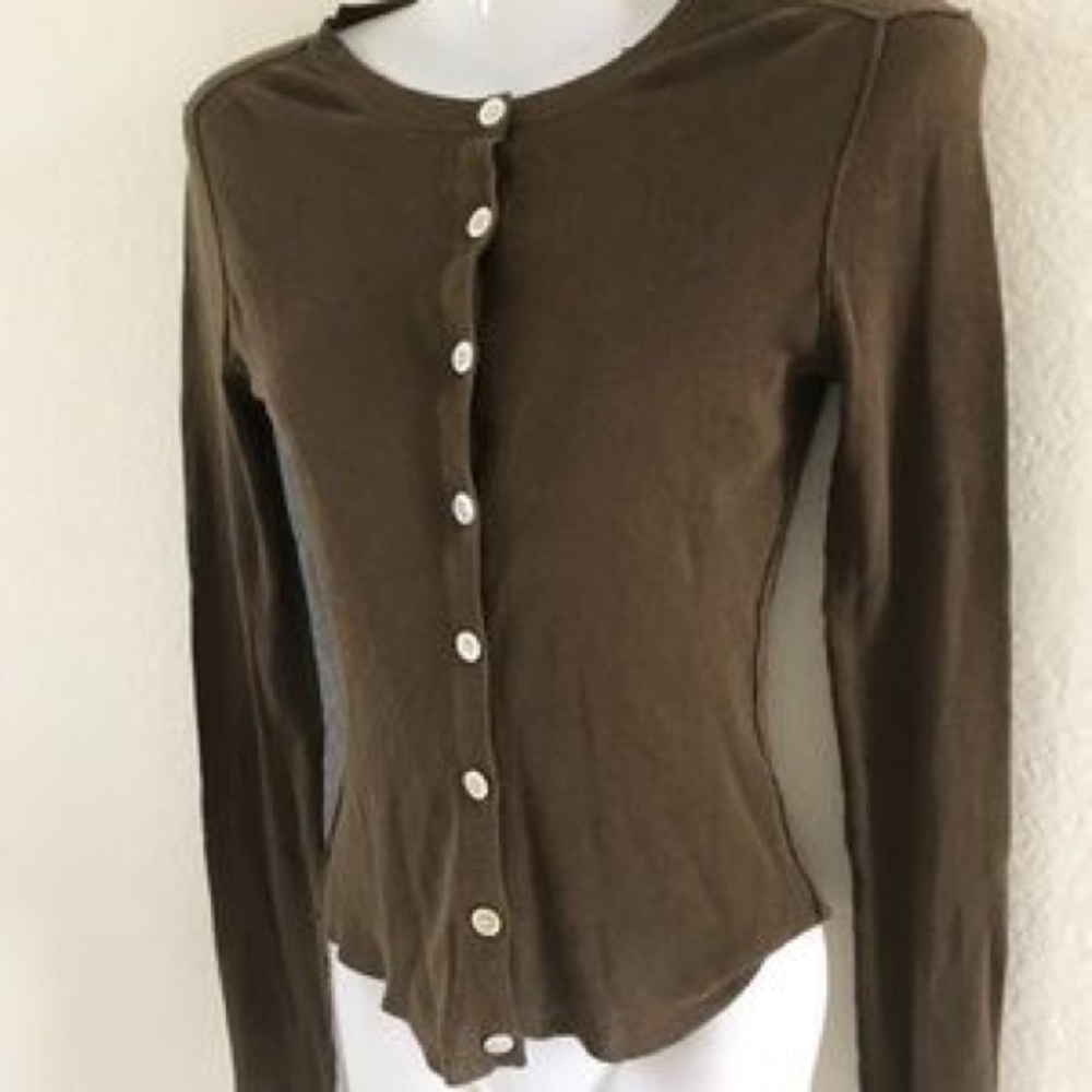 Inhabit Cotton Ribbed Cardigan NWT